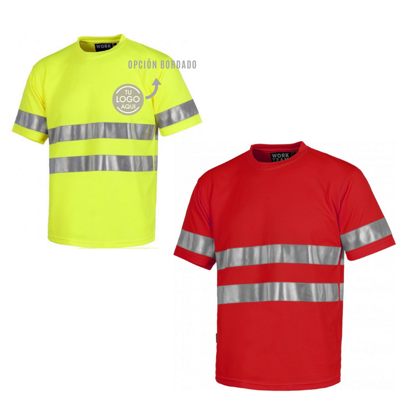 Remera Lisa Fluor con Reflectivo