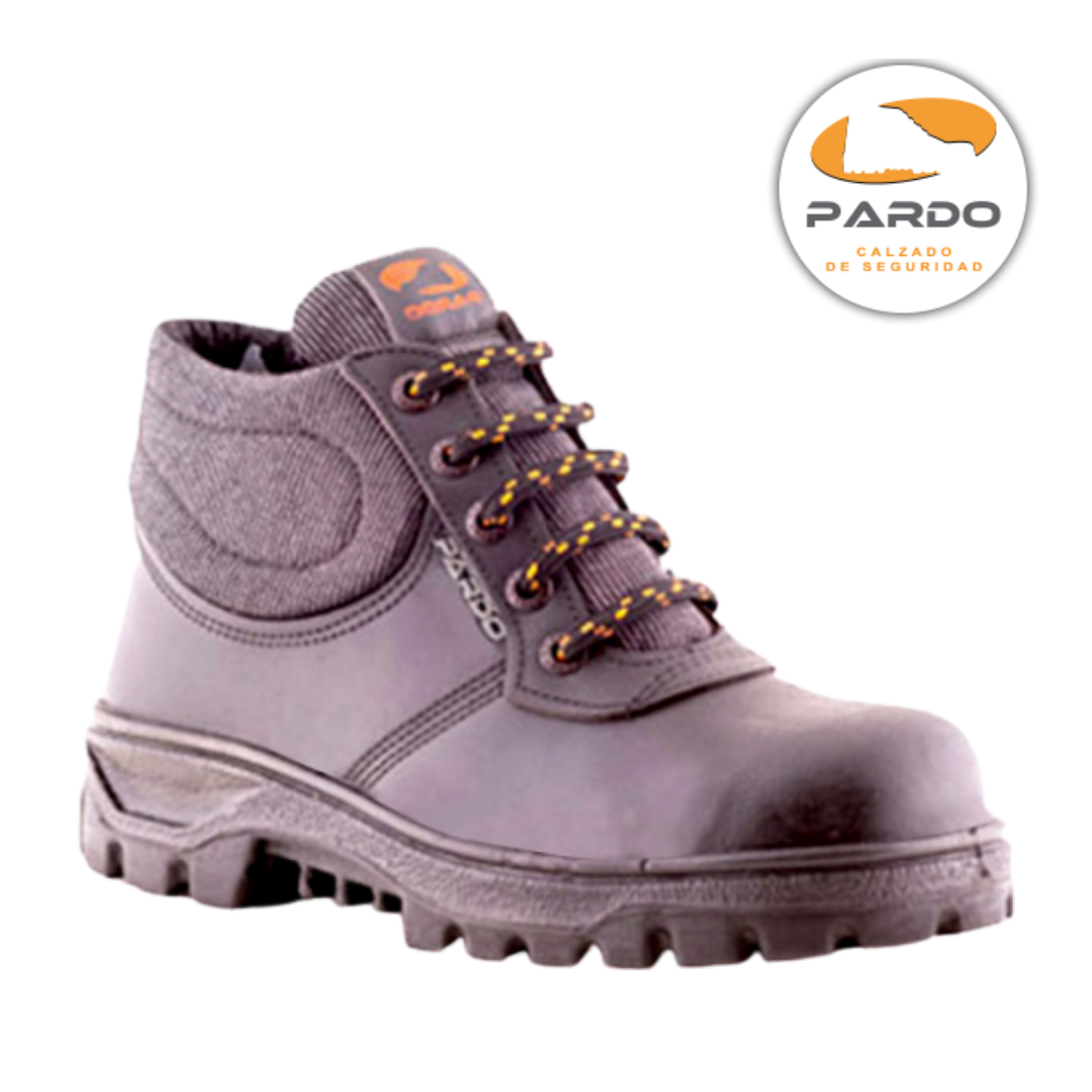 BOTÍN FRANCÉS CUELLO TEXTIL CUERO