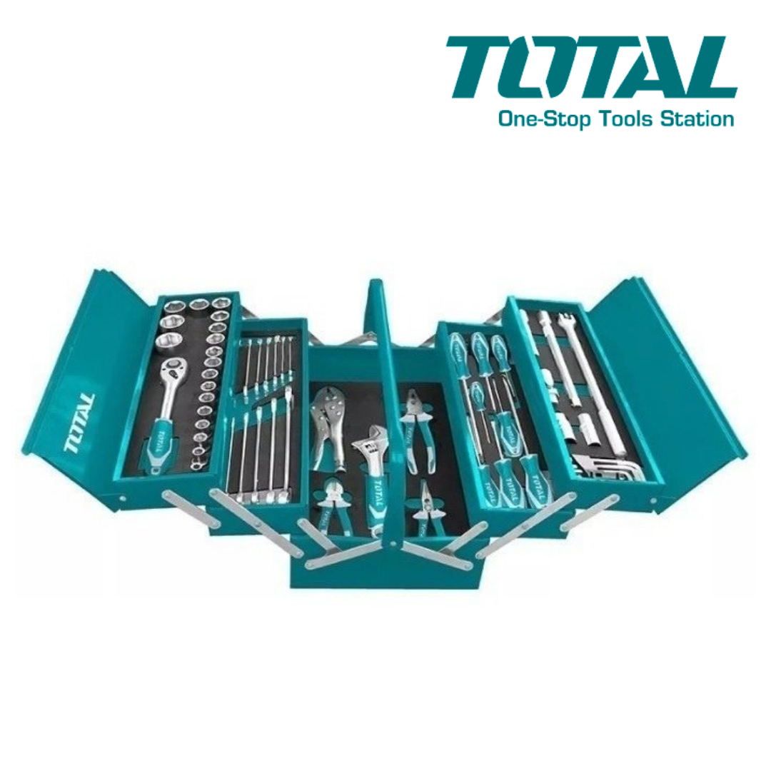 Caja De Herramientas Manuales De 59 Pcs Industrial Total Thtcs12591