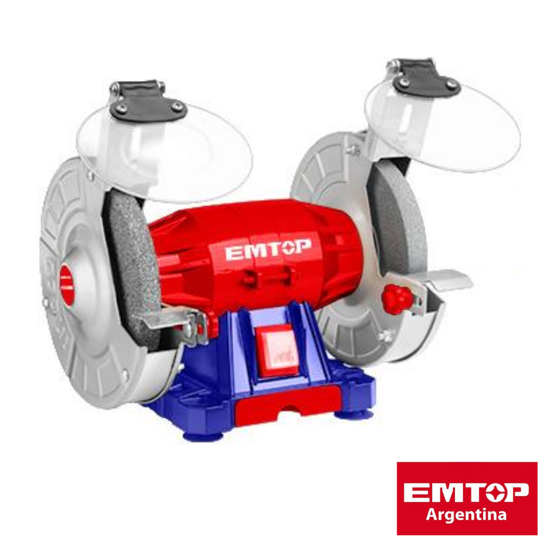 Amoladora De Banco 8pulg 350w C/acc 220v Emtop Ebgr83501