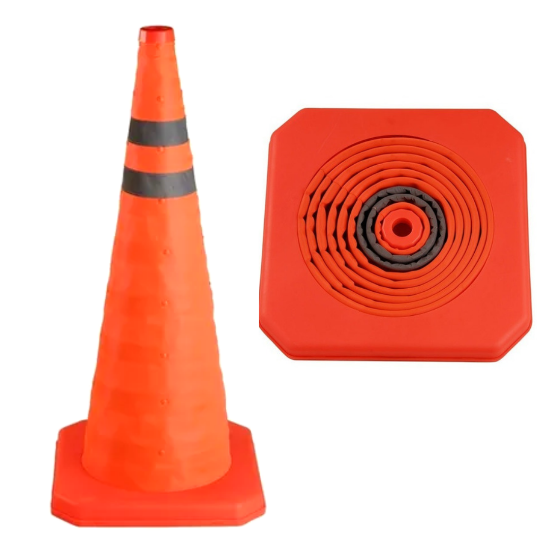Cono Vial Plegable Naranja De 70 Cm Kushiro