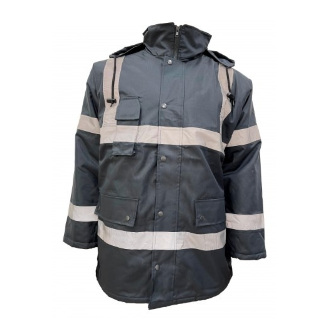 Campera hi-viz Azul con reflectivo