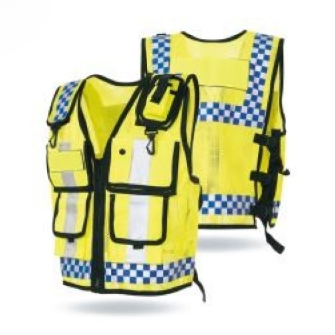 Chaleco amarillo ajustable Multiproposito