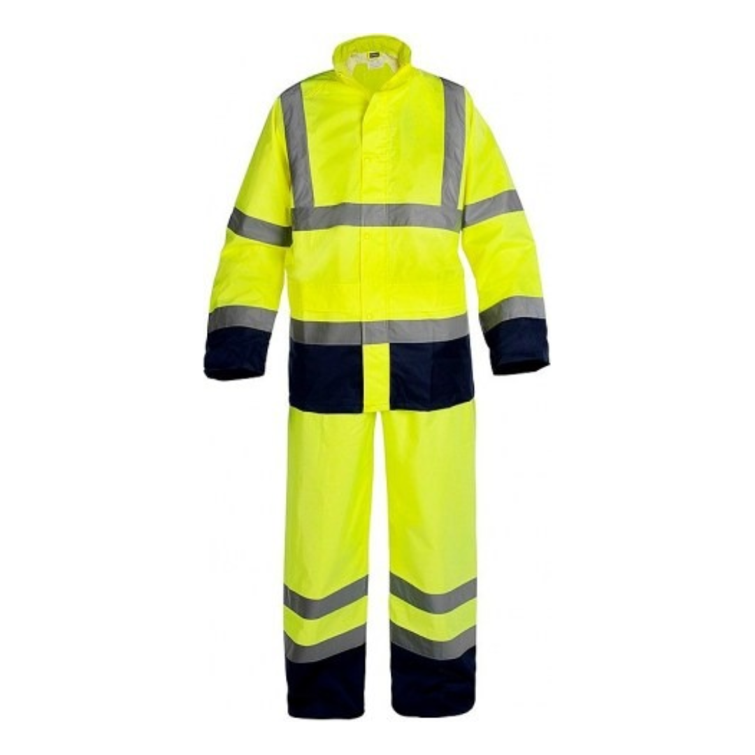 Equipo De Lluvia Sacobel De Poliuretano Hi-viz Con Reflectivo