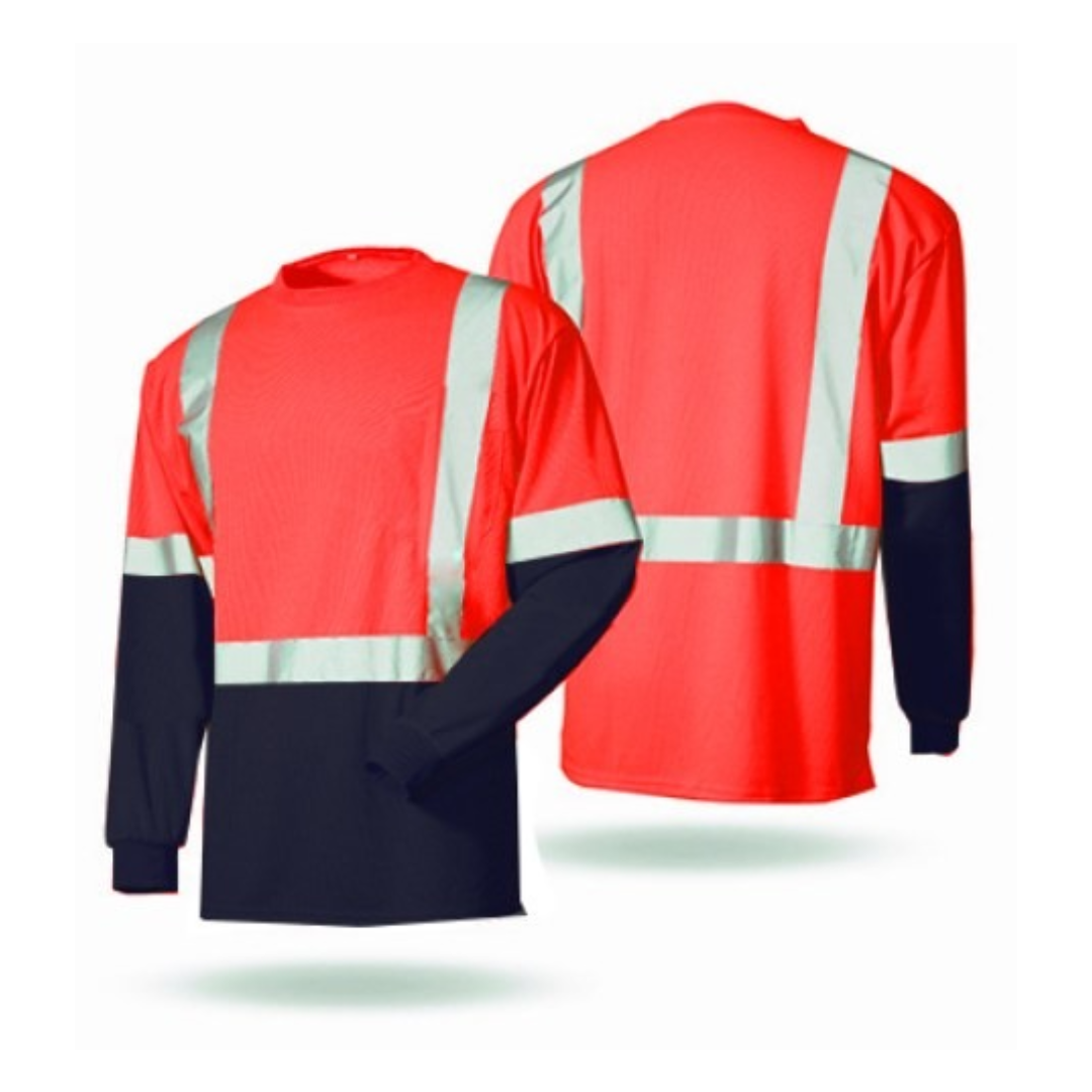 Camiseta  doble color hi- viz  con reflectivo 3M